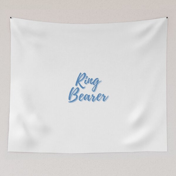 Item preview, Stylish Blue Script Ring Bearer designed and sold by DixieGirlStudio.