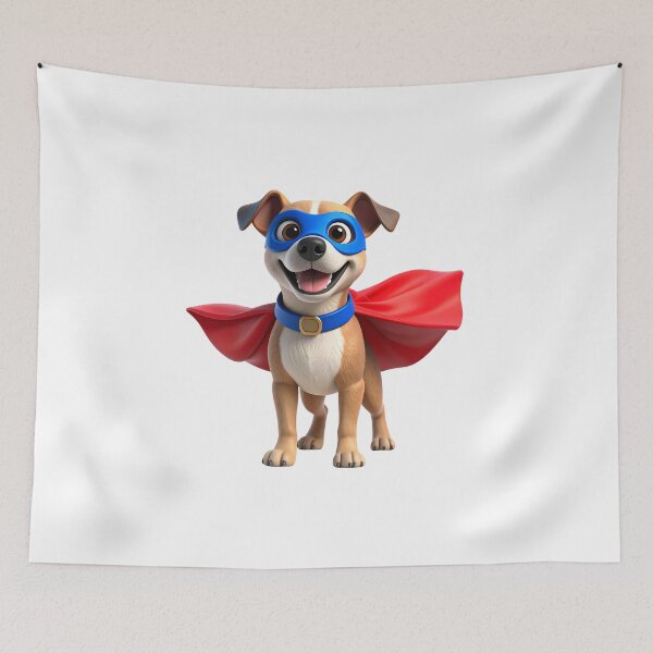 Item preview, 3D Cute Dog in Superhero Cape – Adorable Hero Pup Design designed and sold by PrintCreations9.