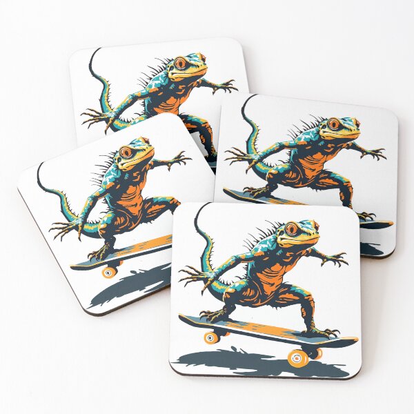 Item preview, A lizard skateboarding designed and sold by DOG DESIGN.