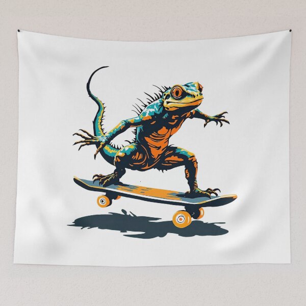Item preview, A lizard skateboarding designed and sold by DOG DESIGN.