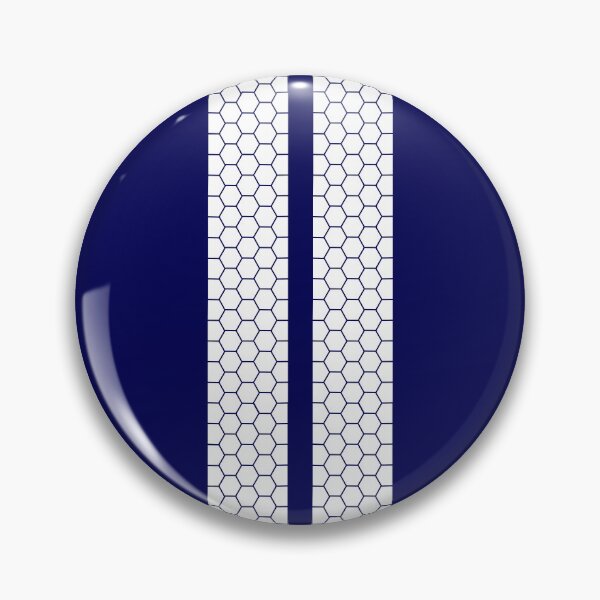 Item preview, Dual Racing Stripes, Honeycomb Pattern (White On Blue) designed and sold by Racing Stripes Only.