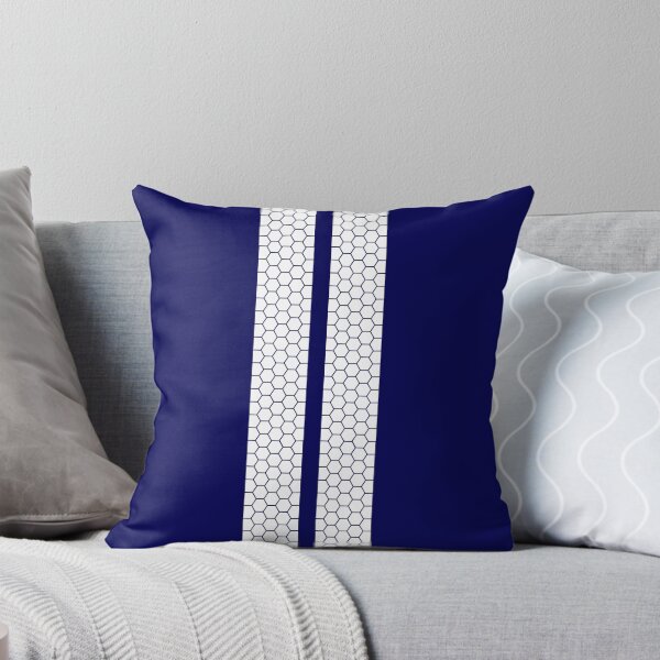 Item preview, Dual Racing Stripes, Honeycomb Pattern (White On Blue) designed and sold by Racing Stripes Only.