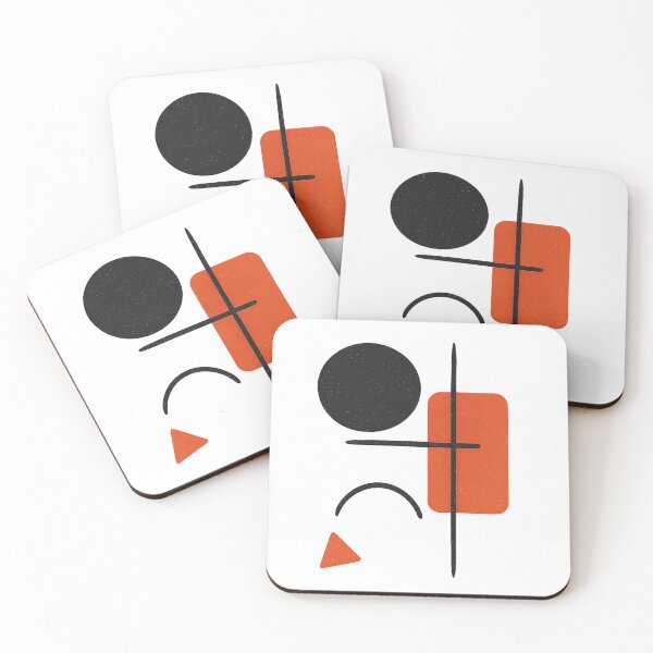 Item preview, Minimalist Geometric Contrast — Red & Black Modern Art designed and sold by MugLifeCo.
