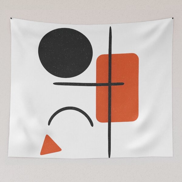 Item preview, Minimalist Geometric Contrast — Red & Black Modern Art designed and sold by MugLifeCo.