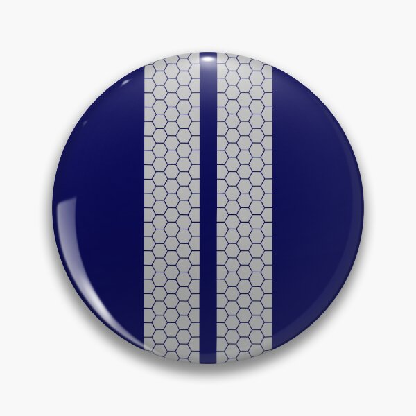 Item preview, Dual Racing Stripes, Honeycomb Pattern (Gray On Blue) designed and sold by Racing Stripes Only.