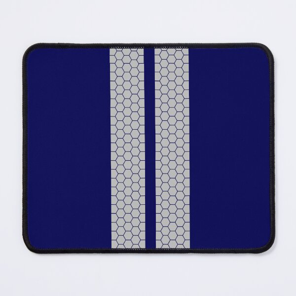 Item preview, Dual Racing Stripes, Honeycomb Pattern (Gray On Blue) designed and sold by Racing Stripes Only.
