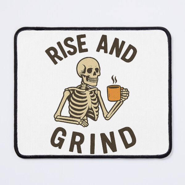 Item preview, Skeleton Coffee | Funny Rise and Grind designed and sold by Nocturne Stitch.
