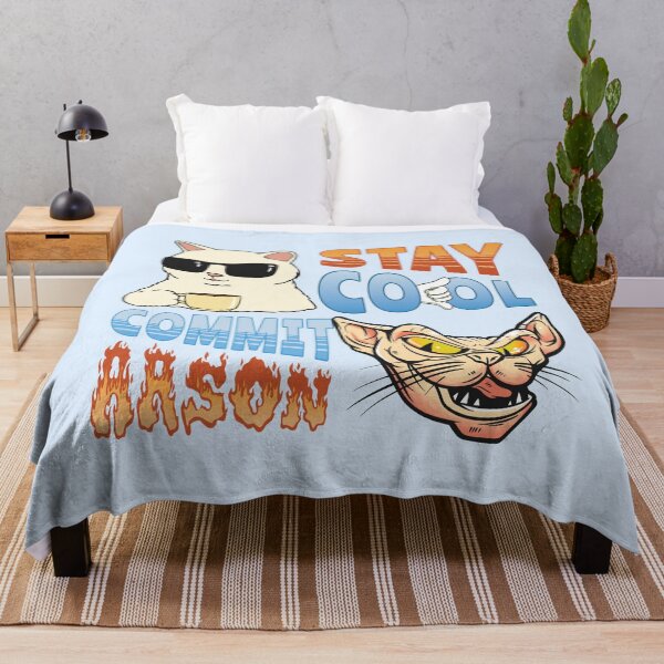 Item preview, Stay cool commit arson funny cat designed and sold by bemeowvelous collections.