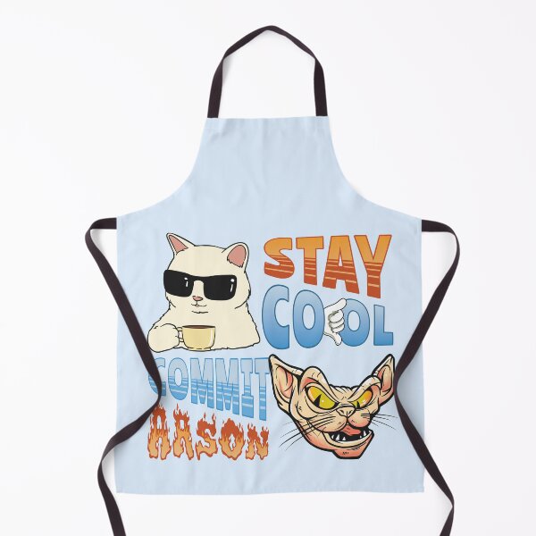 Item preview, Stay cool commit arson funny cat designed and sold by bemeowvelous collections.