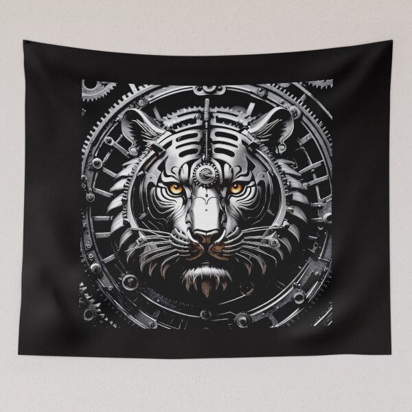 Item preview, Artistic Mechanical Bengal Tiger Tattoo#2 designed and sold by Helios Be. Lavsh.