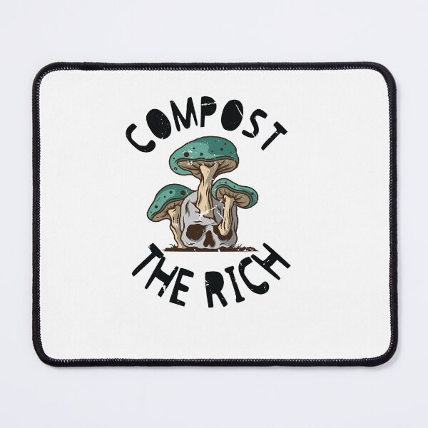 Item preview, Compost the Rich | Skull and Mushroom Illustration | Bold Eco Protest Art | Edgy Nature Graphic designed and sold by UndergroundG187.