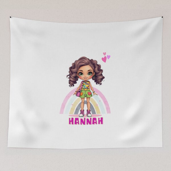 Item preview, Hannah Doll Name Design – Cute Gift for Girls, School Supplies and Birthday Surprises designed and sold by daila70.