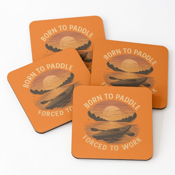 Item preview, Born to Paddle, Forced to Work - Sunset Kayak designed and sold by SimplyJamee.
