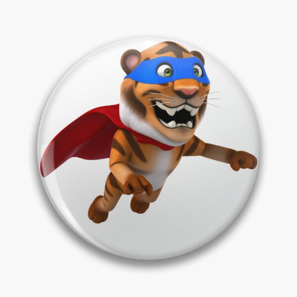 Item preview, 3D Tiger Wearing Superhero Cape – Cute Hero Animal Character designed and sold by PrintCreations9.