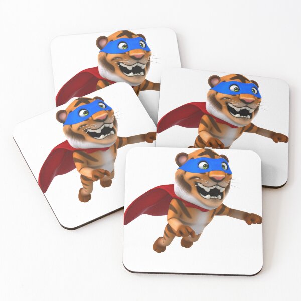 Item preview, 3D Tiger Wearing Superhero Cape – Cute Hero Animal Character designed and sold by PrintCreations9.