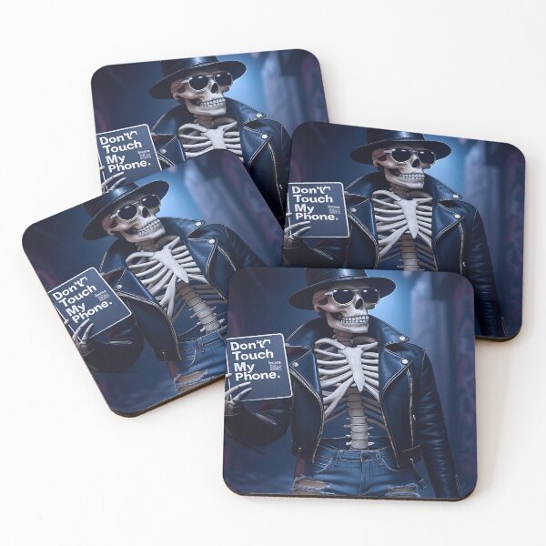 Item preview, Gothic Skeleton Statement – Urban Phone Warning Artwork designed and sold by BloombyInk.