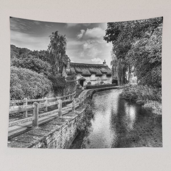 Item preview, Thornton Le Dale Thatched Cottage, Yorkshire, England, Black And White designed and sold by Paul Thompson Photography.
