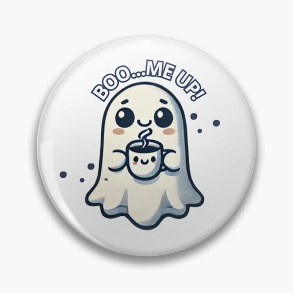 Item preview, Cute Ghost Drinking Coffee – Spooky Cozy Vibes designed and sold by LunelliStudio.