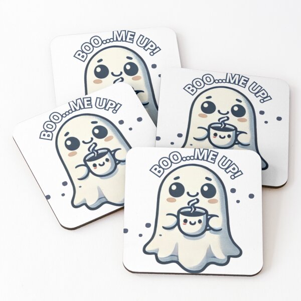 Item preview, Cute Ghost Drinking Coffee – Spooky Cozy Vibes designed and sold by LunelliStudio.