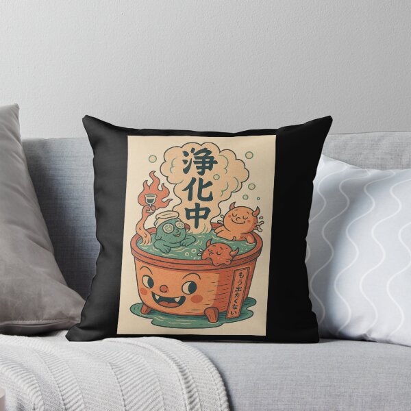 Item preview, Demon Spa Relaxation Shirt – Cute Oni in Ramen Hot Spring – Funny Japanese Yokai Art designed and sold by YamiHaus.