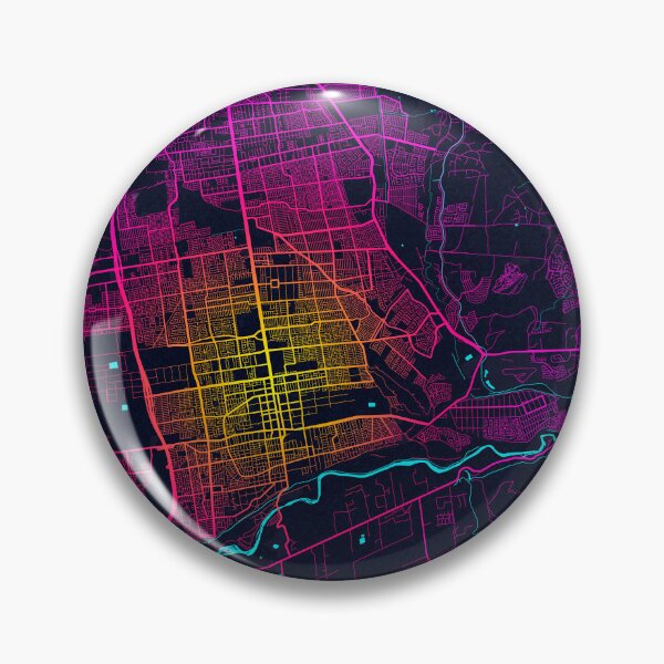 Item preview, Puente Alto City Map Chile - Neon designed and sold by deMAP.