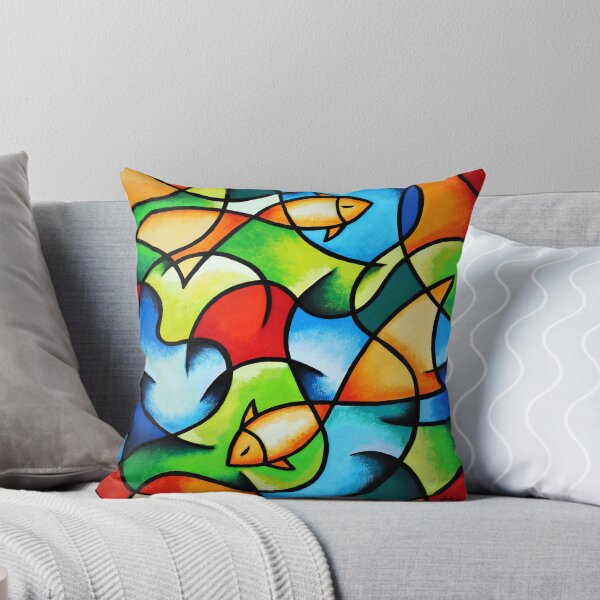 Artikel-Vorschau von Kissen / Serie "Colorful Ocean" - Goldfische von Ekaterina Moré / Ekaterina More, designt und verkauft von Ekaterina Moré.
