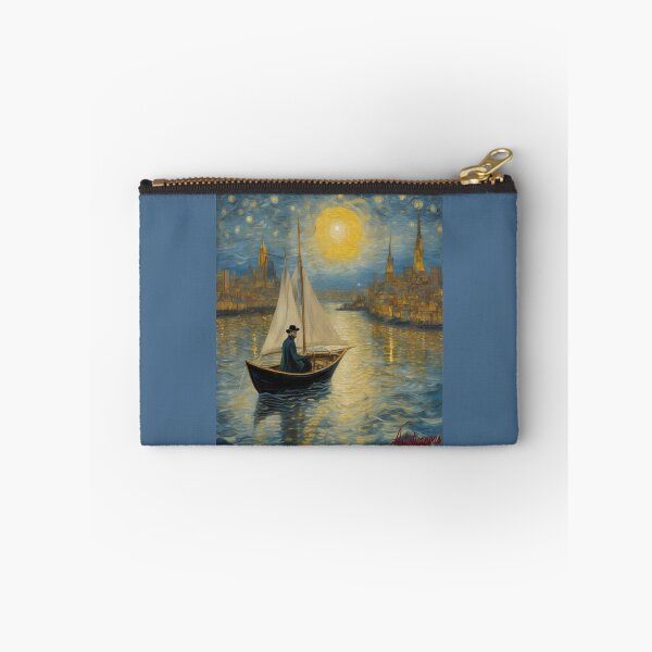 Item preview, "Moonlit Journey: Van Gogh-Inspired Night Sailing" designed and sold by Artisticanvas.