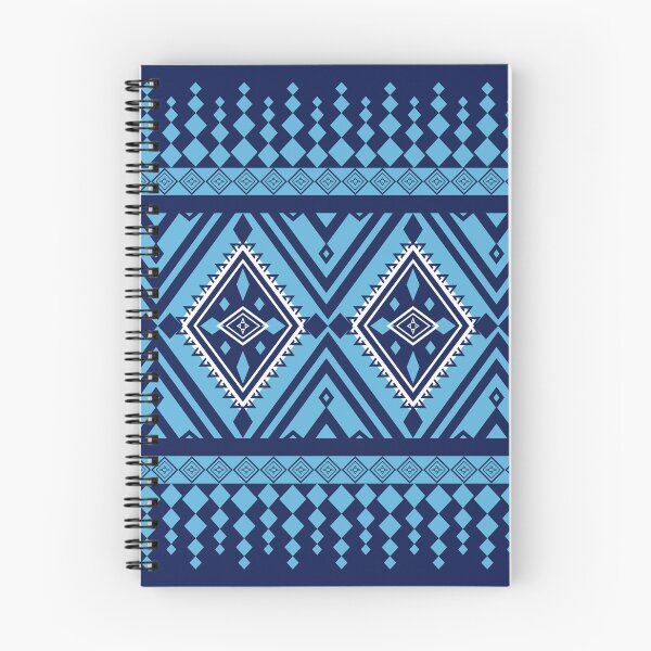 Item preview, Indigo and Light Blue Ethnic Geometric Art designed and sold by DesignByNui.