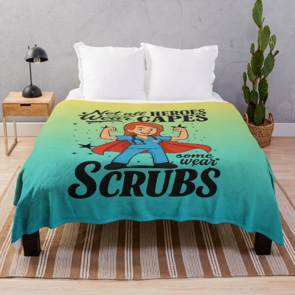 Item preview, Not All Heroes Wear Capes Some Wear Scrubs | Graphic Crewneck Nurse designed and sold by skkyfaithArtz.