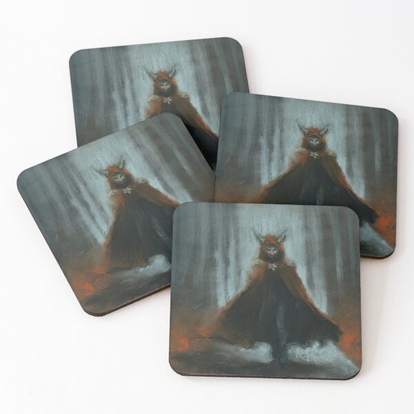 Item preview, Creepy Crimson Gothic Knight in Dark Woods Drawing designed and sold by Dariia Zhyrova.