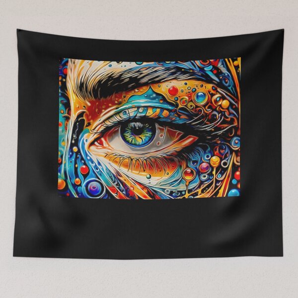 Aperçu de l'œuvre Tatouage artistique aux yeux colorés n°1 créée et vendue par Helios Be. Lavsh.