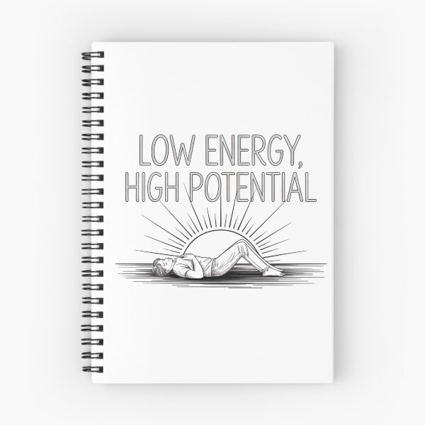 Item preview, Low Energy High Potential – Minimalist Motivational Line Art designed and sold by Silly Shapes Co..