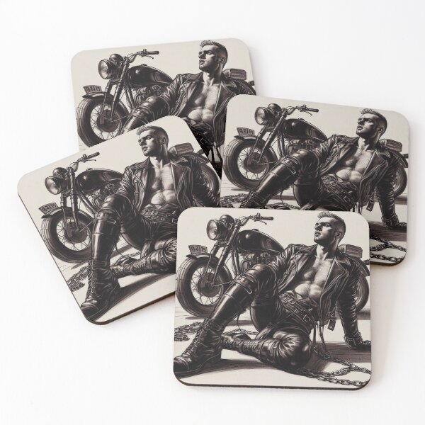 Artikelvorschau, Vintage Gay Berlin Leder Biker Leder Pride Grafikdesign entworfen und verkauft von ItsAKinkThing.