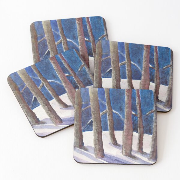 Item preview, Nightime Winter Trees designed and sold by barbarameacham.