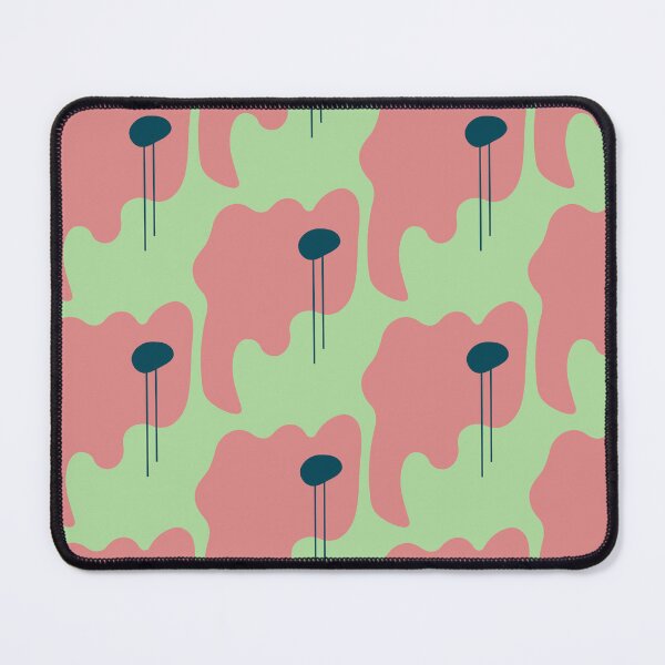 Item preview, Abstract fluid melting spot in dark pink and emerald green designed and sold by strokes and splashes.
