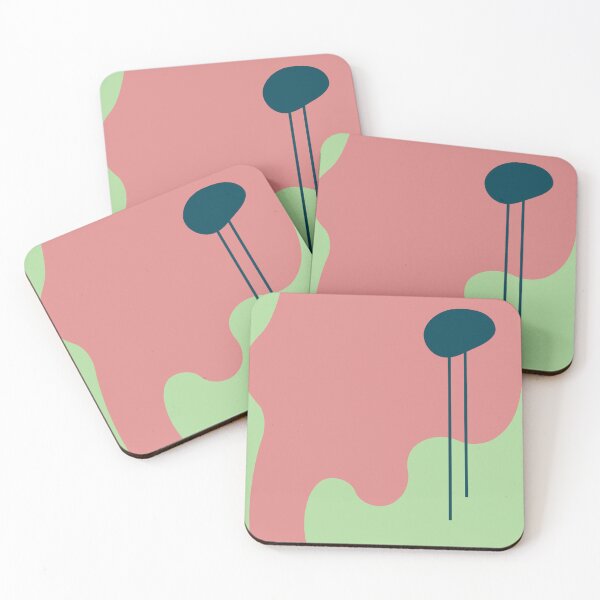 Item preview, Abstract fluid melting spot in dark pink and emerald green designed and sold by strokes and splashes.