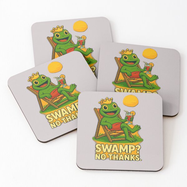 Item preview, Swamp? No Thanks — Frog King Chill Mode designed and sold by OxiSkor.