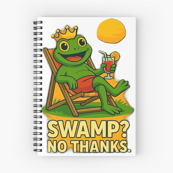 Item preview, Swamp? No Thanks — Frog King Chill Mode designed and sold by OxiSkor.