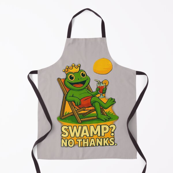 Item preview, Swamp? No Thanks — Frog King Chill Mode designed and sold by OxiSkor.