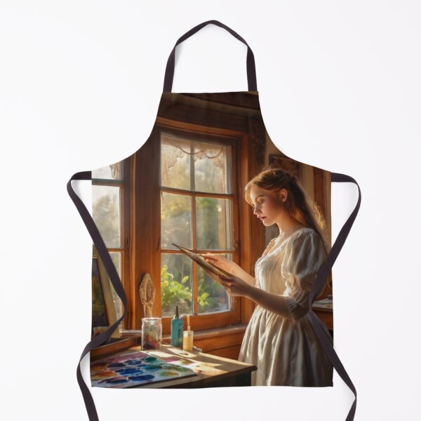 Aperçu de l'œuvre Victorian Woman’s Art Studio: A Quiet Morning of Painting créée et vendue par BlareBlare.