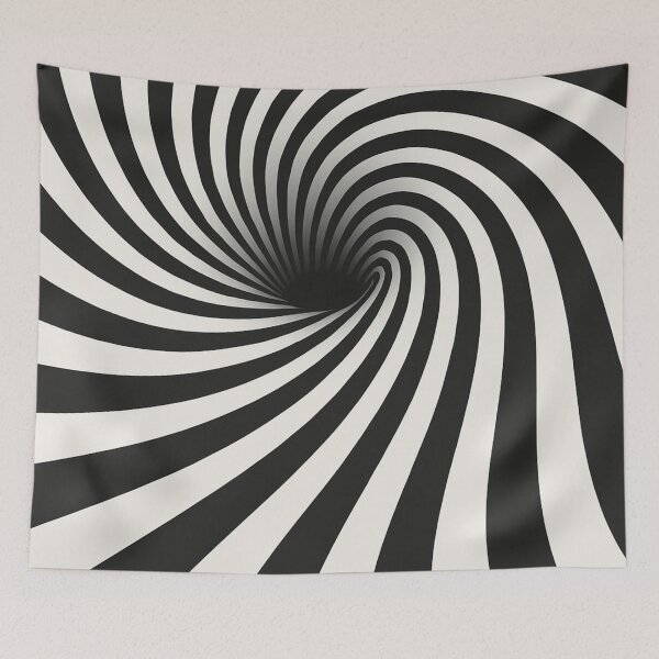 Item preview, Mesmerizing Black & White Spiral Optical Illusion Pattern designed and sold by AnTartstudios.