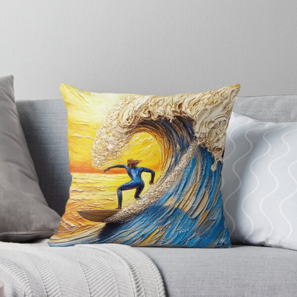 Artikelvorschau, „Wave Warrior“ – Surfer reitet auf einer riesigen Curlingwelle entworfen und verkauft von ReachForArt.