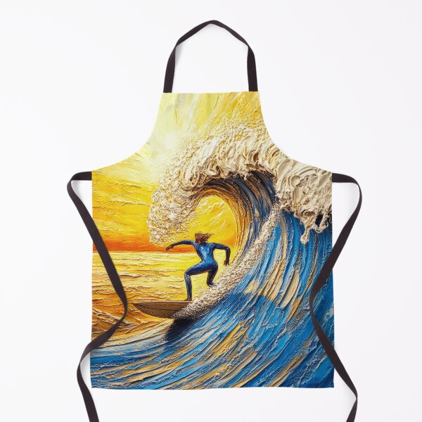 Item preview, “Wave Warrior” – Surfer Riding Giant Curling Wave designed and sold by ReachForArt.