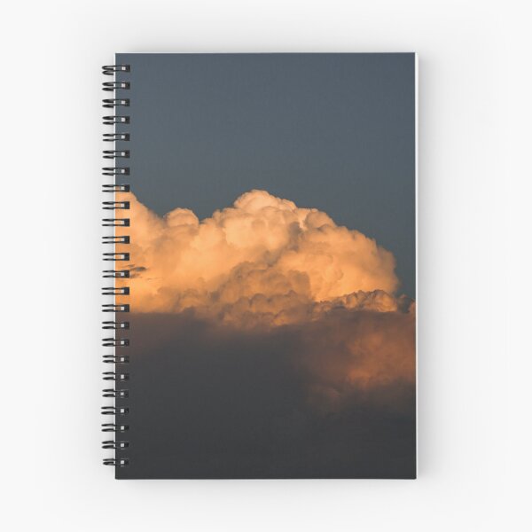 Item preview, Beautiful, vibrant, orange clouds from the sunset with the blue sky designed and sold by leah-b-photo.