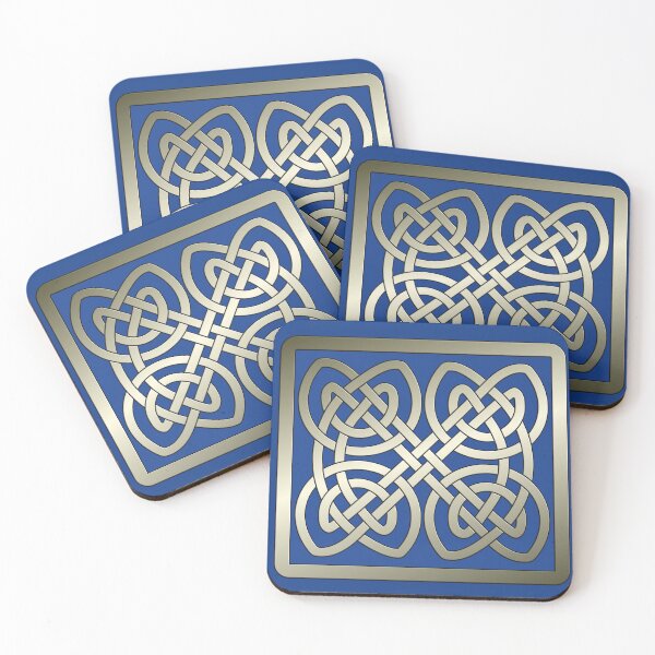 Item preview, Double thread Celtic design gilt on blue designed and sold by ChimaGraphics.