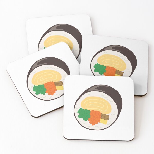 Item preview, Korean street food Kimbap, K-food designed and sold by GennyOnThePaper.