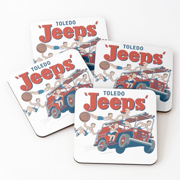 Item preview, Toledo Jeeps Throwback Basketball Logo designed and sold by Cloud420.