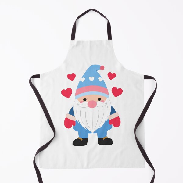 Item preview, Chibi Gnome with Mitten Hat and Hearts – Cute Winter Gnome Illustration designed and sold by PrintCreations9.