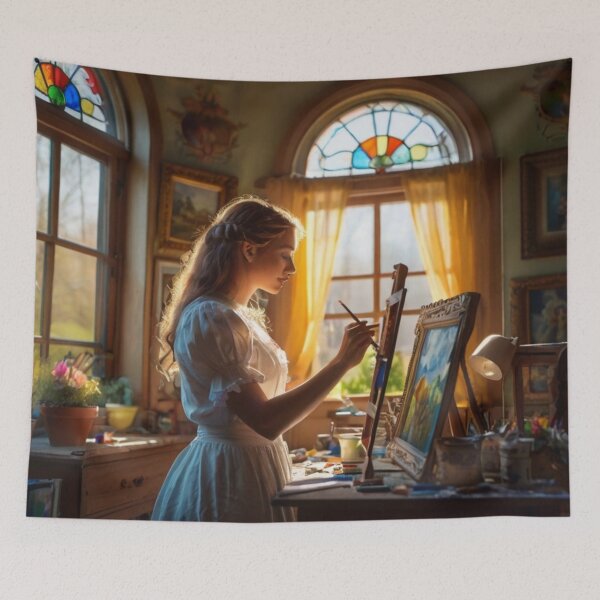 Item preview, The Painter’s Retreat: A Victorian Woman at Her Art Desk designed and sold by BlareBlare.