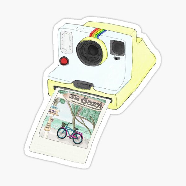 Item preview, Sunshine Yellow Travel Polaroid Picture designed and sold by Gypsea Doodles.